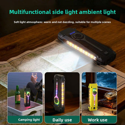 Rechargeable Led Super Brıght Flashlıght, Uv Lıght & Red Laser For Emergency,IPX4 Water Resistance